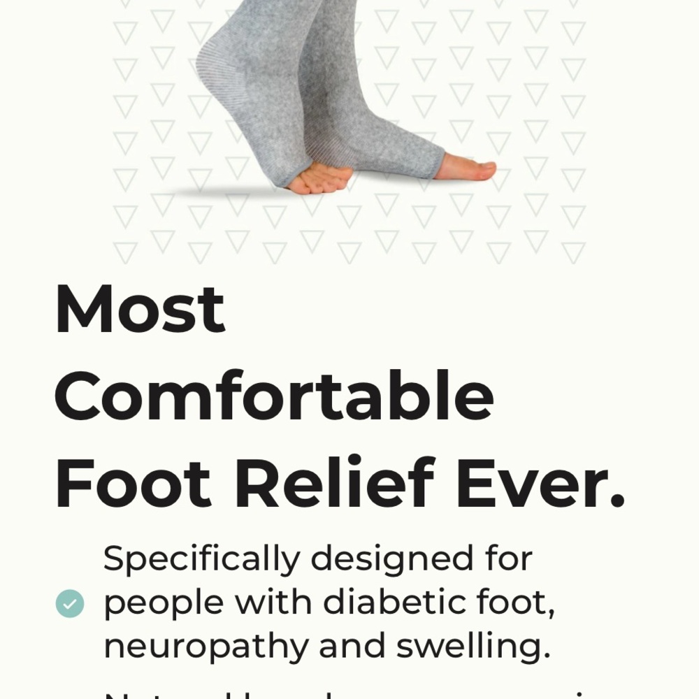 Bamboo Gray Compression Foot sleeves - Picture 4 of 10